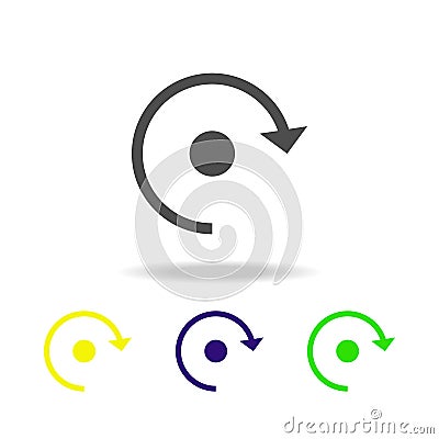 repetition sign multicolor icon. Element of web icons. Signs and symbols icon for websites, web design, mobile app on white backg Stock Photo