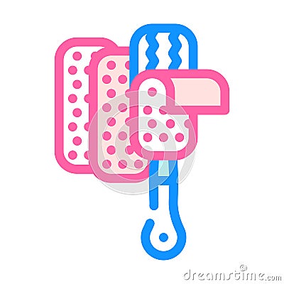 replacement layer of callus remover color icon vector illustration Vector Illustration