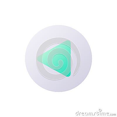 Replay button pixel perfect flat gradient two-color ui icon Vector Illustration