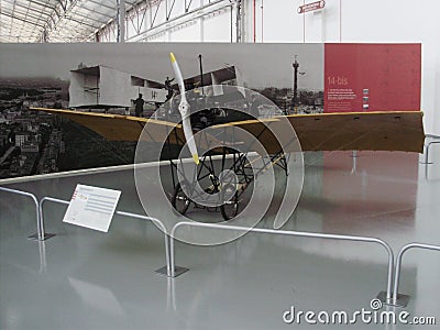 Replica of the Demoiselle airplane, also known as Libellule. Editorial Stock Photo