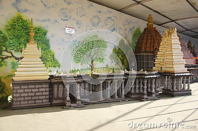 Replica of Mallikarjuna Jyotirlinga in Srisailam, Andhra Pradesh. One of the 12 Jyotirlingas in Someshwar Wadi Temple, Baner, Pune Stock Photo