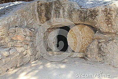 Replica of the Tomb of Jesus in Israel Stock Photo