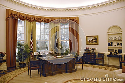 Replica of the White House Oval Office Editorial Stock Photo