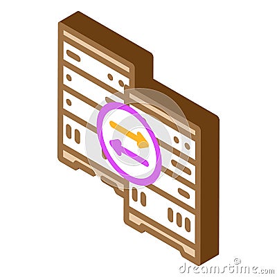 replication database isometric icon vector illustration Vector Illustration