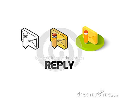 Reply icon in different style Vector Illustration