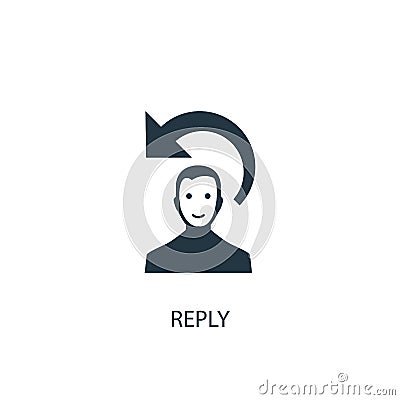 Reply icon. Simple element illustration Vector Illustration