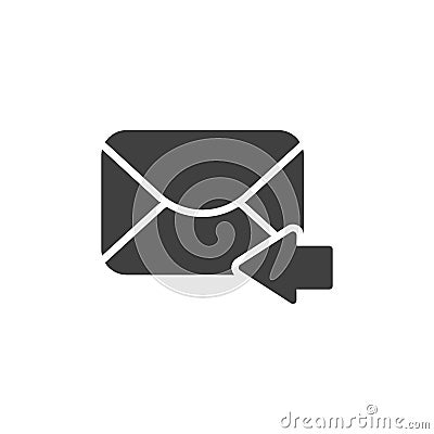 Reply mail message vector icon Vector Illustration