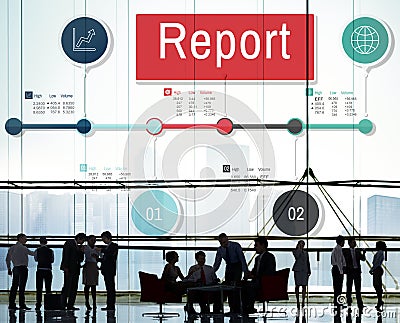 Report Article Research News Presentation Resulting Concept Stock Photo