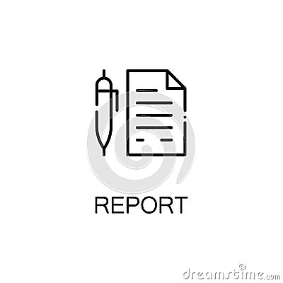 Report line icon Vector Illustration