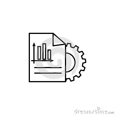 report management icon. Element of sturt up icon for mobile concept and web apps. Thin line report management icon can be used for Stock Photo