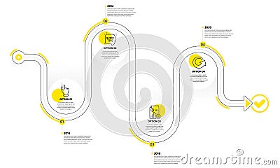 Report, Touchscreen gesture and Quick tips icons set. Reload sign. Vector Vector Illustration