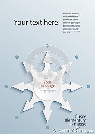 Report vertical format A4 leaflet page presentation Vector Illustration