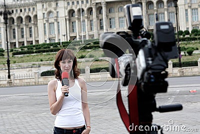 Reporter Stock Photo