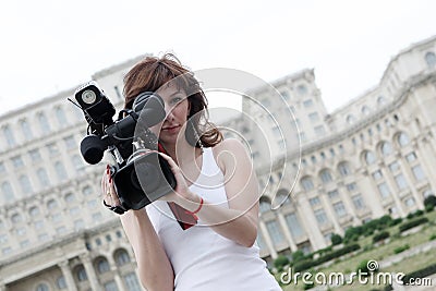 Reporter Stock Photo