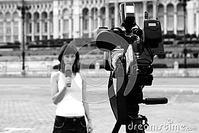 Reporter Stock Photo