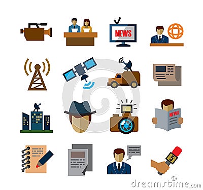 Reporter icons Vector Illustration