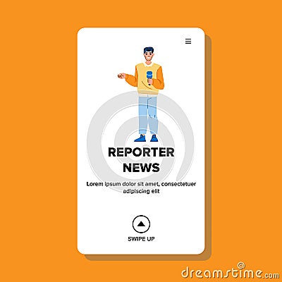 reporter news vector Vector Illustration