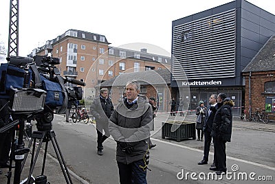 REPORTING TERRO IN COPENHAGEN Editorial Stock Photo