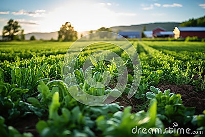 representation of sustainable farming with healthy crops Stock Photo