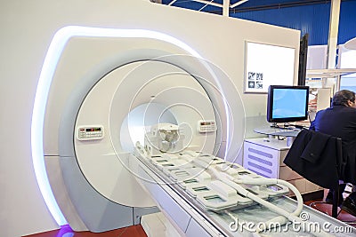 Exhibition of medical equipment Stock Photo