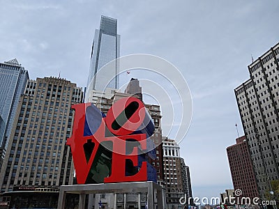 Love Park, John F. Kennedy Plaza, Philadelphia, PA, USA Editorial Stock Photo