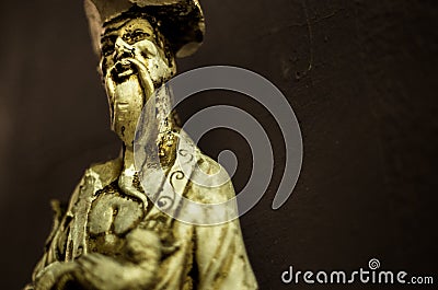 Reproduction of a statue of Confucius Stock Photo