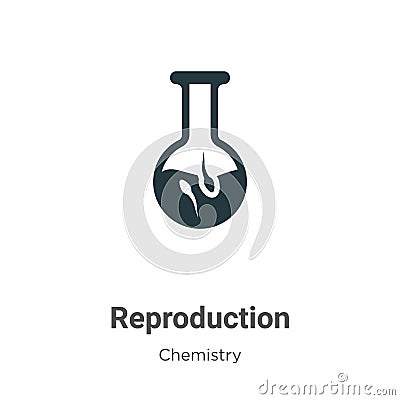 Reproduction vector icon on white background. Flat vector reproduction icon symbol sign from modern chemistry collection for Vector Illustration