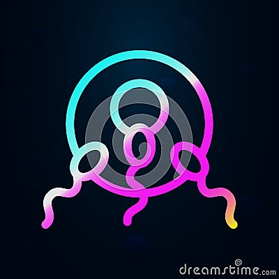Reproductive, spermatozoids, egg nolan icon. Simple thin line, outline vector of bioengineering icons for ui and ux, website or Stock Photo