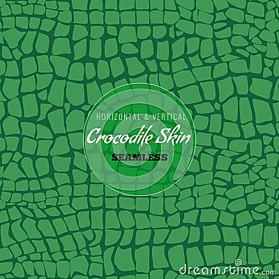 Reptile Alligator skin seamless pattern. Crocodile skin texture for textile design. Vector illustration. Vector Illustration