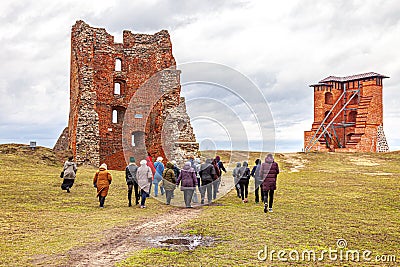 Republic of Belarus. Navahrudak Castle Editorial Stock Photo