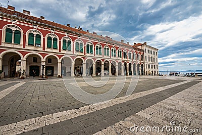 Republic of Croatia Square, also known as Prokurative in Split, Croatia Stock Photo