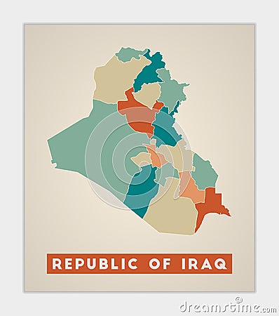 Republic of Iraq poster. Vector Illustration