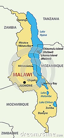 Republic of Malawi - vector map Vector Illustration