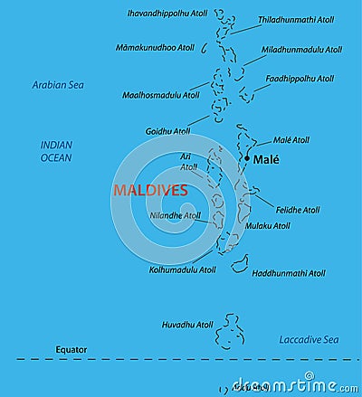 Republic of the Maldives - vector map Vector Illustration