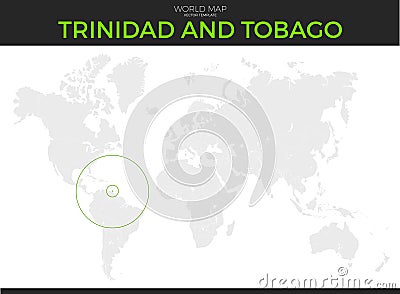 Trinidad and Tobago Location Map Vector Illustration