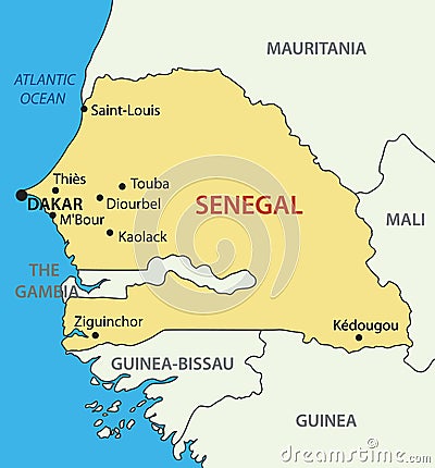 Republic of Senegal - vector map Vector Illustration