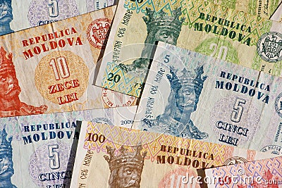 Republica Moldova currency Stock Photo