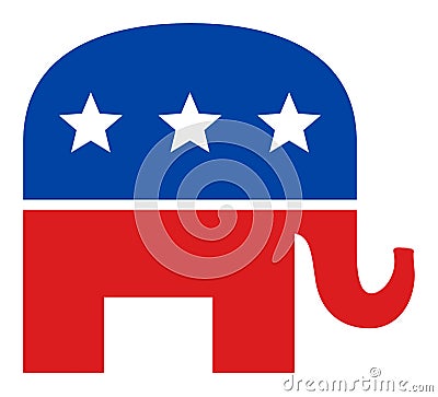 Flat Vector Republican Elephant Icon Editorial Stock Photo