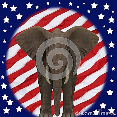 Republican Elephant. Editorial Stock Photo