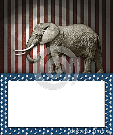 Republican Elephant Cartoon Illustration
