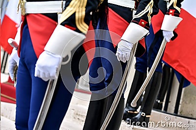 Republican Guards of honor Stock Photo