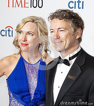 Kelley Ashby Paul and Rand Paul at the 2014 Time 100 Gala in New York City Editorial Stock Photo