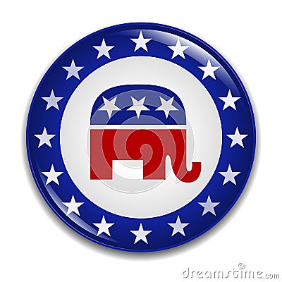 Republican Party Logo Badge Vector Illustration