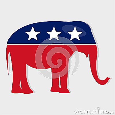 Republican party symbol isolated vector illustration Vector Illustration