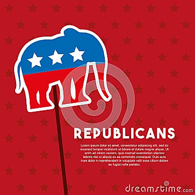 Republican political party animal Cartoon Illustration