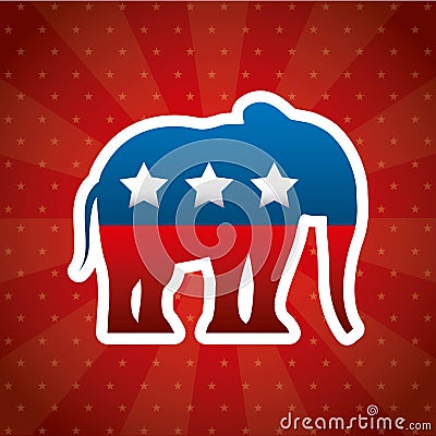 Republican political party animal Cartoon Illustration