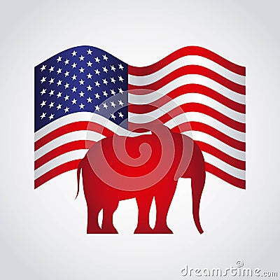 Republican political party animal Cartoon Illustration