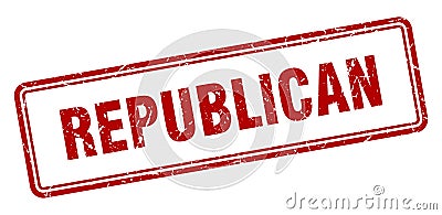 republican stamp Vector Illustration