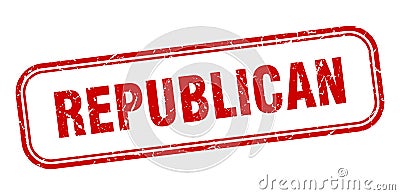 republican stamp Vector Illustration