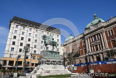 Republics square in Belgrade, Serbia Editorial Stock Photo